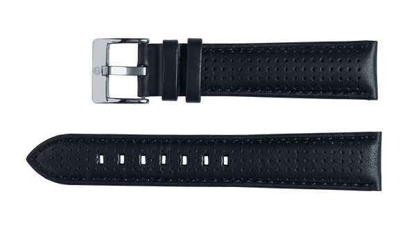 Black Leather Racing Strap